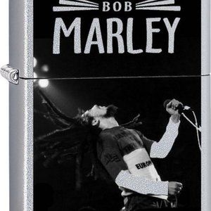 Classic Reggae Bob Marley Sing Black and White Zippo Lighter
